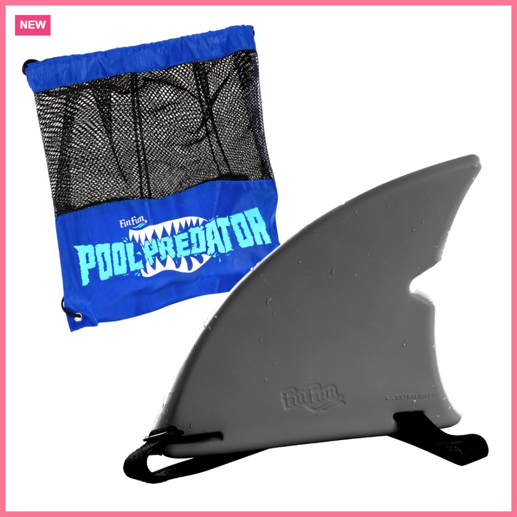 Adjustable Neoprene Shark Fin Swimming Toy With Travel Bag